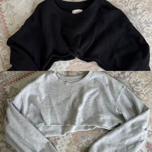 Joah brown cut off sweatshirt bundle